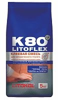 Клей для плитки, керамогранита и камня LITOFLEX K80 (класс С2 E), 5 кг, LITOKOL – ТСК Дипломат