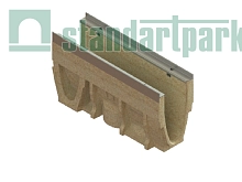 Лоток водоотводный полимербетонный CompoMax Drive ЛВ-V.10.16.26.50–ПВ-К09 70671.0509V/09-09, класс D400, Стандартпарк