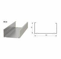 Профиль для гипсокартона стоечный ПС-6 100/50/0,5 - 3 м – ТСК Дипломат