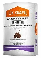 Плиточный клей Гранит, СК Кварц, мешок, 25 кг