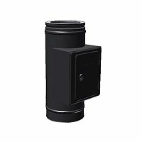Тройник с прямоугольной дверцей, Permeter, 50 мм, D150, черный, Schiedel