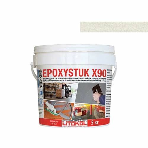 Эпоксидная затирка EPOXYSTUK X90, ведро, 5 кг, Оттенок C.00 Bianco – ТСК Дипломат