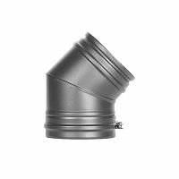 Отвод 45°, Permeter, 50 мм, D200, серый, Schiedel