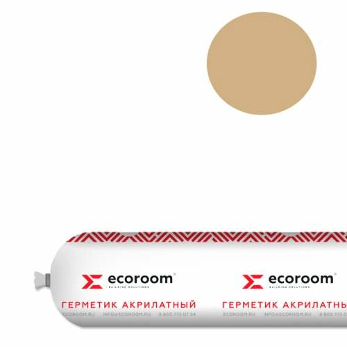 Герметик ECOROOM AS-14, 600 мл, RAL 1001, пароизоляционный для монтажа светопрозрачных конструкций, файл-пакет
