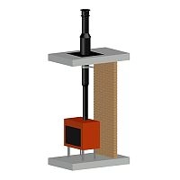 PERMETER 25 мм, D130 мм, 5 м белый (насадной монтаж), стальной дымоход Schiedel