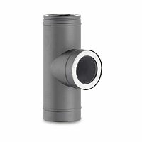 Тройник подключения 90°, Permeter, 25 мм, D250, серый, Schiedel
