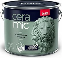 Краска BRITE CERAMIC для гостиных и спален база А, ведро 9 л