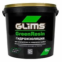 Гидроизоляция эластичная (герметик) GLIMS GreenResin 15 кг, ведро – ТСК Дипломат