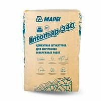 Intomap 340, 25 кг, Цементная штукатурка для внутренних и наружных работ – ТСК Дипломат