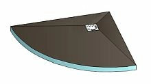Ruspanel RPG поддон полукруглый, уклон в угол, под точечный трап 1000х1000х50 мм
