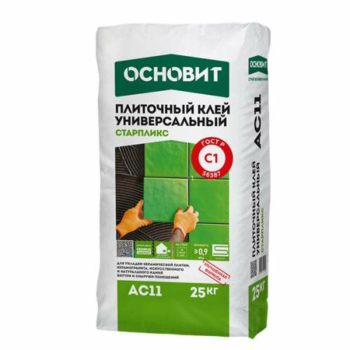 Старпликс AC11 клей плиточный Универсальный, Основит, 25 к – ТСК Дипломат