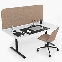 Акустическая панель Виридис Фелт Экран для стола Песок (1400х500х9 мм)