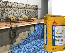 Эластичный цементный плиточный клей для сложных оснований SikaCeram® Elastic, мешок 25 кг