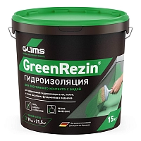 Гидроизоляция эластичная (герметик) GLIMS GreenResin (Г-9010) 15 кг, ведро