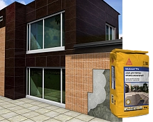 Усиленный цементный клей для укладки плитки размером до 100×100 см SikaCeram® Pro, мешок 25 кг, серый