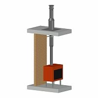 PERMETER ULTRA 25 мм, D200 мм, 4 м серый (насадной монтаж), стальной дымоход Schiedel – ТСК Дипломат