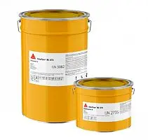 Двухкомпонентный цветной самонивелирующийся эпоксидный состав Sikafloor® BC 373 PTA RAL 9005 черный янтарь, ведро 25,5 кг