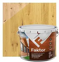 Антисептик FAKTOR декоративный для защиты и тонирования древесины 3 в 1 светлый дуб, барабан 7,6 кг 