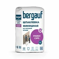 FINISH GIPS, 18 кг, Финишная шпаклевка на гипсовой основе, Bergauf