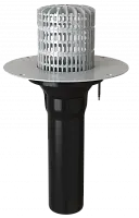 Воронка обогреваемая с корпусом из ПВХ и листвоуловителем VO-PVC 110x450