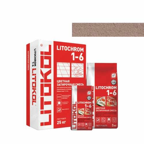 Затирка LITOCHROM 1-6, 25 кг, Оттенок C.80 Коричневый, LITOKOL – ТСК Дипломат