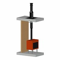 PERMETER ULTRA 50 мм, D200 мм, 4 м черный (насадной монтаж), стальной дымоход Schiedel
