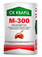 Смесь сухая монтажно-кладочная Пескобетон М300 (стандарт), 40 кг