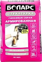 Штукатурка гипсовая армированная серая БОЛАРС, 30 кг