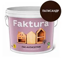 Лак-антисептик FAKTURA палисандр, ведро 9 л