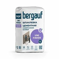 UNI FINISH, 25 кг, Базовая универсальная цементная шпаклёвка, Bergauf