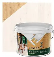 Эко-лазурь FAKTOR для древесины беленый дуб, ведро 2,7 кг