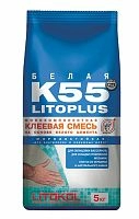 Клей белый для стеклянной, керамической и каменной мозаики LITOPLUS K55 (класс С2 TЕ), 5 кг, LITOKOL – ТСК Дипломат