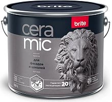 Краска BRITE CERAMIC для фасадов и цоколей база С, ведро 9 л