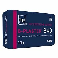 B-Plaster B40, 25 кг, Штукатурный состав для ремонта бетона, Bergauf