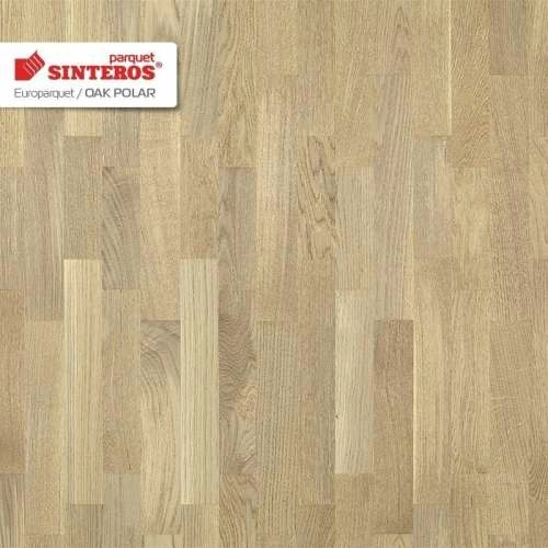 Паркетная доска Sinteros (Синтерос) Europarquet Дуб Полярный трехполосная лак