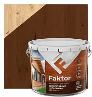 Антисептик FAKTOR декоративный для защиты и тонирования древесины 3 в 1 тик, барабан 7,6 кг 