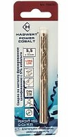 Сверло по металлу 5,5х93 мм Power-Cobalt Р6М5К5 фрез., Hagwert