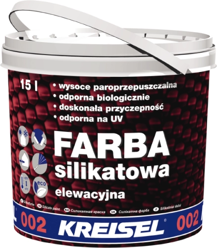 FARBA SILIKATOWA 002, Фасадная силикатная краска, KREISEL