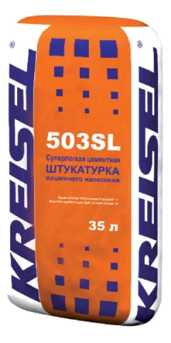 ZEMENT-MASCHINENPUTZ 503 SL, Суперлегкая цементно-известковая штукатурка машинного нанесения, мешок, 35 кг, KREISEL