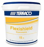 Акриловая высокоэластичная краска Terraco для фасадных работ FLEXISHIELD 15 л ведро