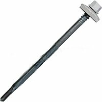 Саморез для сэндвич-панелей 6.3/5.5x235 мм RUSPERT (SILVER GREY), RAL 9003 белый сигнальный, 20 шт, Hardwex