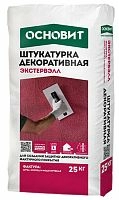 Декоративная штукатурка ОСНОВИТ ЭКСТЕРВЭЛЛ OS-2.5 GS фактура шуба серый, фракция - 2,5мм, 25 кг. – ТСК Дипломат