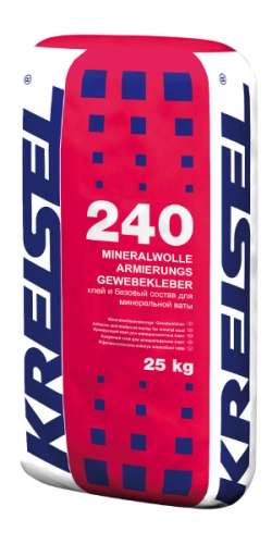 MINERALWOLLE-ARMIERUNGS-GEWEBEKLEBER 240 Winter, Клей и базовый состав для минеральной ваты, мешок, 25 кг, Зимняя версия, KREISEL