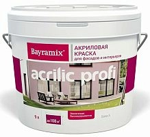 Bayramix Acrylic Profi Краска акриловая для фасадов и интерьеров, База А, 0.9 л – ТСК Дипломат