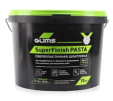 GLIMS SuperFinish PASTA шпатлевка полимерная суперфинишная сверхпластичная - 15 кг, ведро