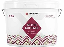 Грунтовка акриловая бетон-контакт P-05 Ecoroom, 8 кг, ведро
