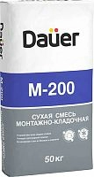 Dauer Сухая смесь М-200 Монтажно-кладочная 50 кг, ПМД-10 мешок