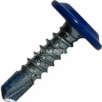 Усиленный саморез с прессшайбой со сверлом 4.2x16 мм RAL 5002 ультрамарин , 1000 шт, Hardwex