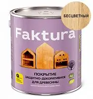 Покрытие FAKTURA защитно-декоративное для древесины бесцветное, банка 0,7 л