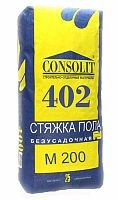 CONSOLIT 402 безусадочная гидроизоляционная стяжка пола М200, 25 кг, КОНСОЛИТ, мешок